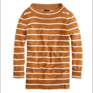 J. Crew Collection Cashmere Bateau Striped Sweater